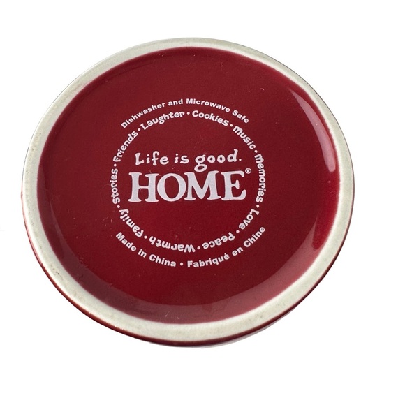 Life Is Good Dark Red Stay True White USA Flag Heavy Ceramic Coffee Cup Tea Mug - Picture 10 of 13